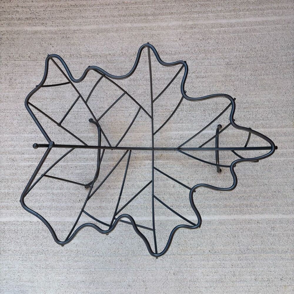 Metal Leaf Shaped Fruit Basket 18” x 15”